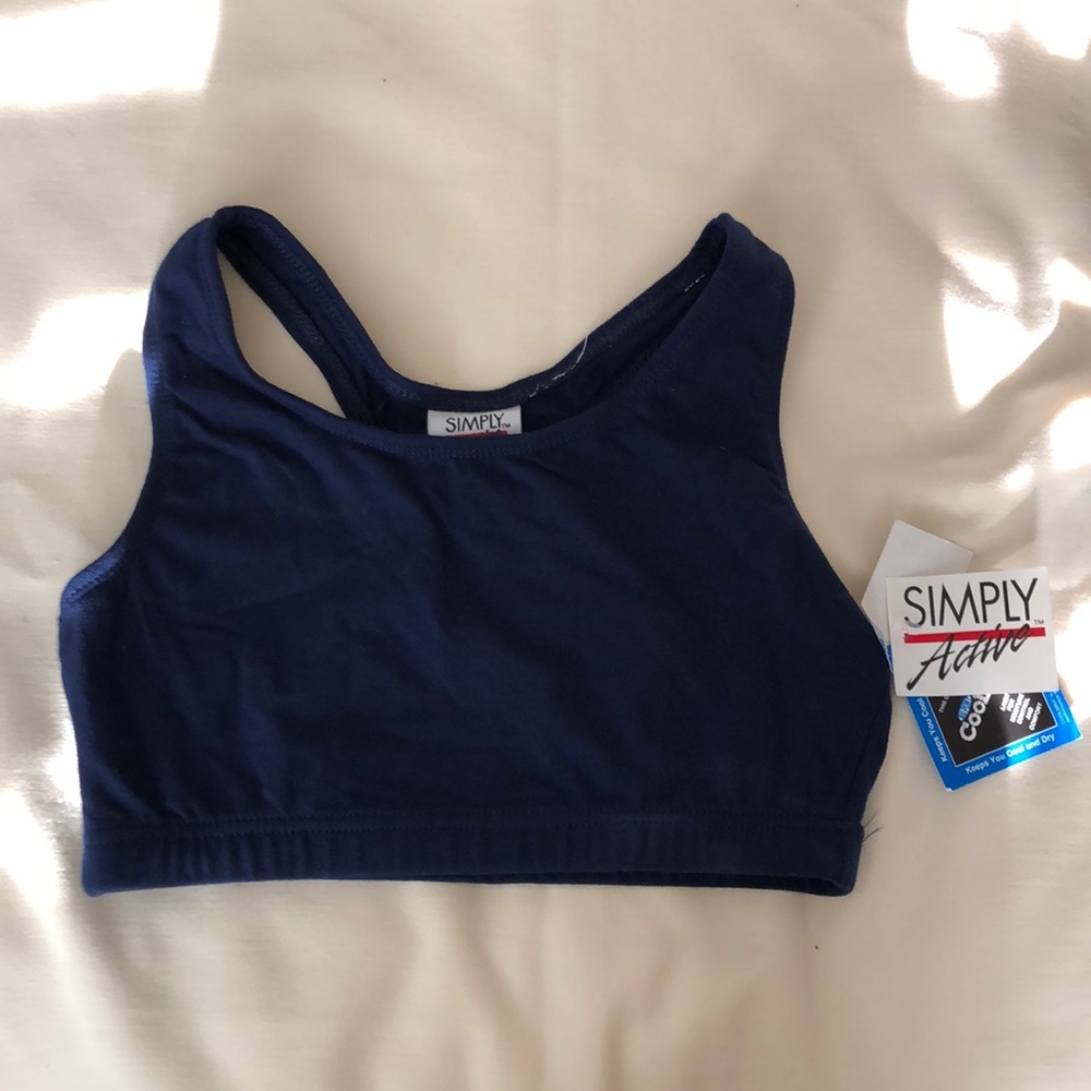 Vintage Simply Active Navy Blue Sport Bra